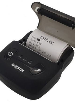 Impresora de Tickets Approx appPOS58PORTABLE+/ Térmica/ Ancho papel 58mm/ USB - Bluetooth/ Negra - Tiensol