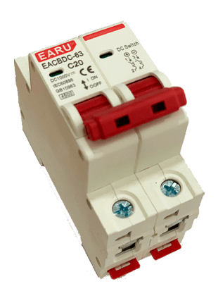 Interruptor Automático EARU DC MCB 1000V 20A 2P - Tiensol