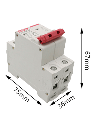 Interruptor Automático EARU DC MCB 1000V 20A 2P - Tiensol