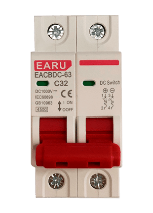 Interruptor Automático EARU DC MCB 1000V 32A 2P - Tiensol