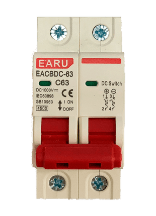 Interruptor Automático EARU DC MCB 1000V 63A 2P - Tiensol