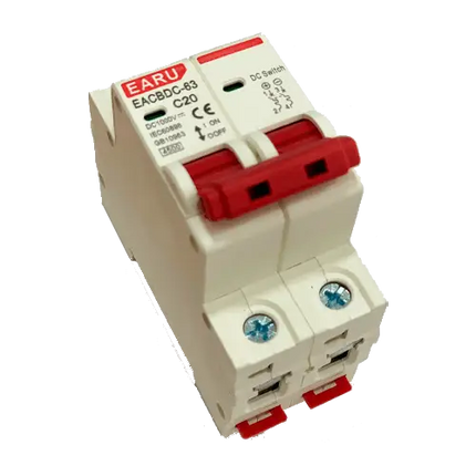 Interruptor Automático EARU DC MCB 1000V 20A 2P - Tiensol