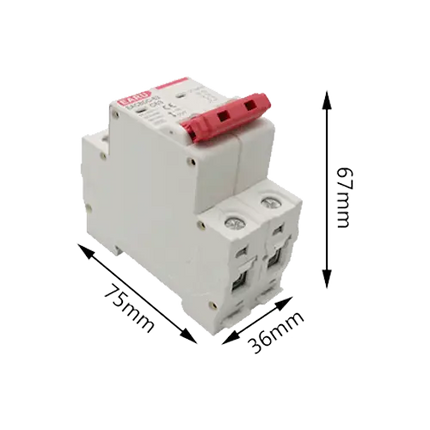 Interruptor Automático EARU DC MCB 1000V 32A 2P - Tiensol