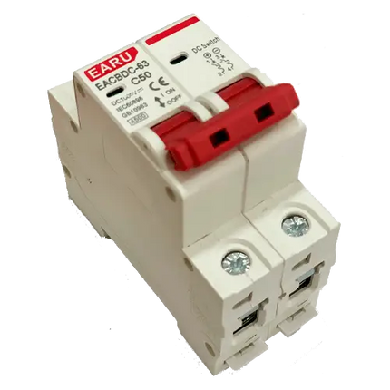 Interruptor Automático EARU DC MCB 1000V 50A 2P - Tiensol