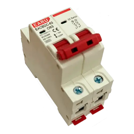Interruptor Automático EARU DC MCB 1000V 63A 2P - Tiensol