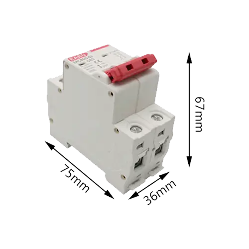 Interruptor Automático EARU DC MCB 1000V 63A 2P - Tiensol
