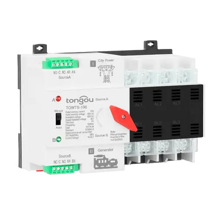 Interruptor de Transferencia 4P ATS 100A Tongou TOWTS - 100 - Tiensol