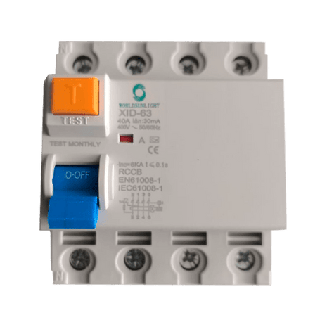 Interruptor Diferencial XID - 63 4P 40A 30mA | Tipo A - Tiensol