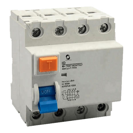 Interruptor Diferencial XID - 63 4P 40A 30mA | Tipo A - Tiensol