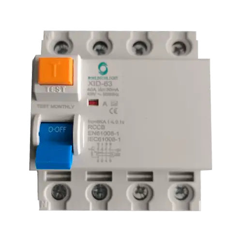 Interruptor Diferencial XID - 63 4P 40A 30mA | Tipo A - Tiensol