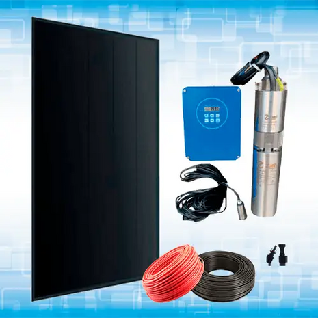 Kit Bomba Sumergible ZIRI 3SH1,5 - 70/24V | 60 metros | 0,3 CV - Tiensol