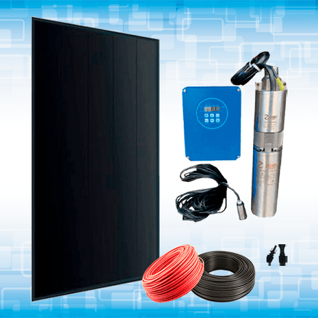 Kit Bomba Sumergible ZIRI 3SH1,5 - 70/24V | 60 metros | 0,3 CV - Tiensol