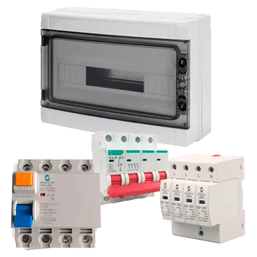 Kit Protecciones Alterna Trifásico 10 kW - Tiensol