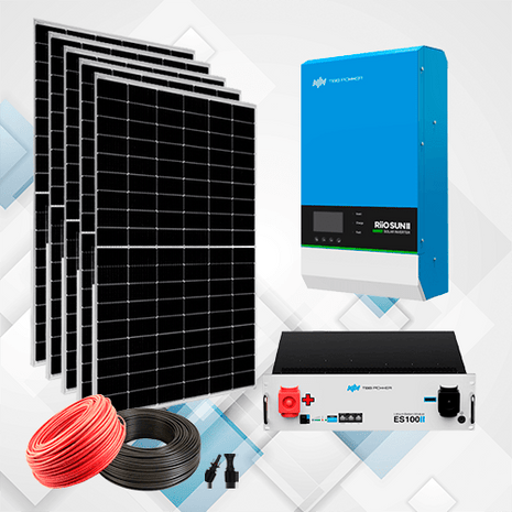 Kit Solar Aislado 3000W 48V con Batería Litio - Tiensol