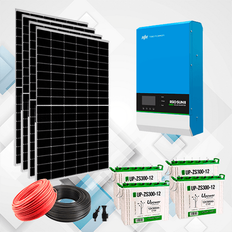 Kit Solar Aislado 3000W 48V con Baterías Tubulares - Tiensol