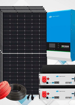 Kit Solar Aislado 5000W 48V con Baterías de Litio - Tiensol