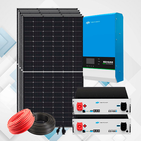 Kit Solar Aislado 5000W 48V con Baterías de Litio - Tiensol