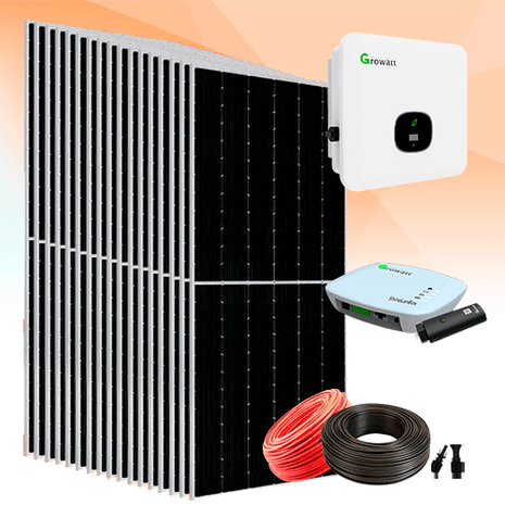 Kit Solar Híbrido Red 10 KW Growatt Trifásico - Tiensol