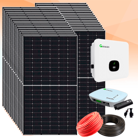 Kit Solar Híbrido Red 20 KW Growatt Trifásico - Tiensol