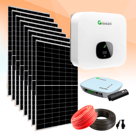 Kit Solar Híbrido Red 3000W Growatt Monofásico - Tiensol