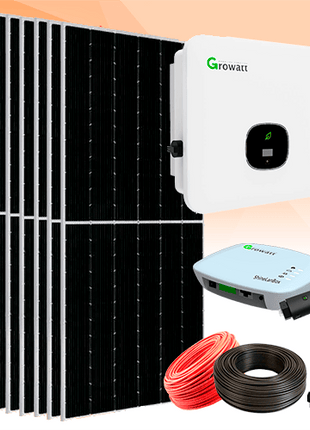 Kit Solar Híbrido Red 5 KW Growatt Trifásico - Tiensol