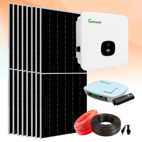 Kit Solar Híbrido Red 5 KW Growatt Trifásico - Tiensol