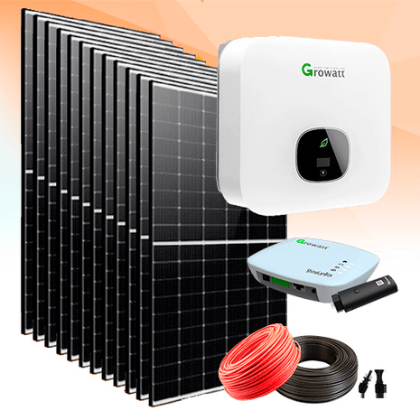 Kit Solar Híbrido Red 5000W Growatt Monofásico - Tiensol