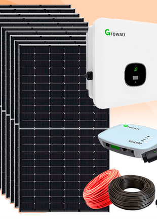 Kit Solar Híbrido Red 6 KW Growatt Trifásico - Tiensol