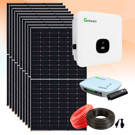 Kit Solar Híbrido Red 6 KW Growatt Trifásico - Tiensol