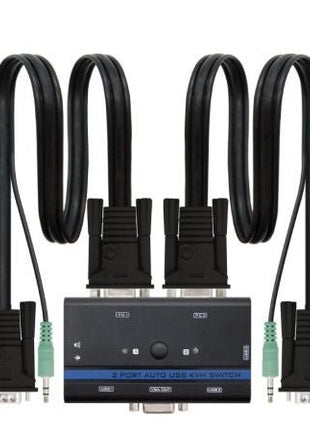 KVM Switch Nanocable 10.12.0001/ PC - CPU: 2 VGA + 2 USB + 4 JACK 3.5 / CONSOLA: 2 USB + VGA + 2 JACK 2.5/ 1.4m - Tiensol