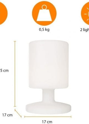 Lámpara de Mesa Smartwares 5000.472/ 4.7W/ Blanca - Tiensol