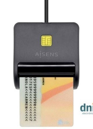 Lector de DNI Aisens ASCR - SN01 - BK/ Negro - Tiensol