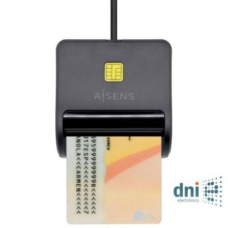 Lector de DNI Aisens ASCR - SN01 - BK/ Negro - Tiensol