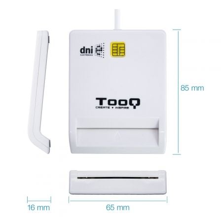 Lector de DNI TooQ TQR - 210W/ Blanco - Tiensol