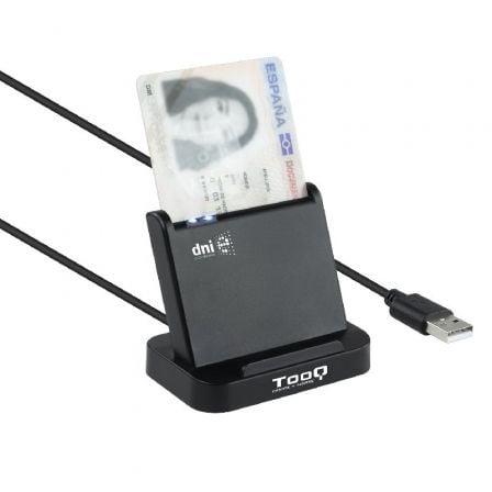 Lector de DNI TooQ TQR - 220B/ USB 2.0/ Negro - Tiensol