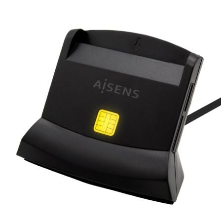 Lector de DNI y Tarjetas Aisens ASCR - SN04CSD - BK/ USB Tipo - C/ Negro - Tiensol