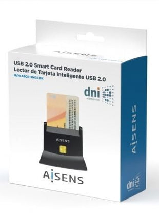 Lector de DNI y Tarjetas Aisens ASCR - SN05 - BK/ Negro - Tiensol