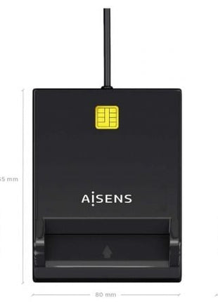 Lector de DNI y Tarjetas Aisens ASCR - SN06 - BK/ Negro - Tiensol