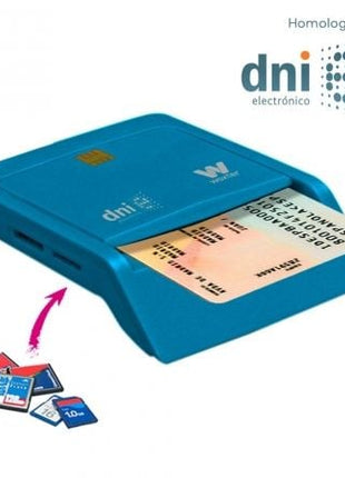 Lector de DNI y Tarjetas Woxter Combo PE26 - 146/ Azul/ USB 2.0 - Tiensol