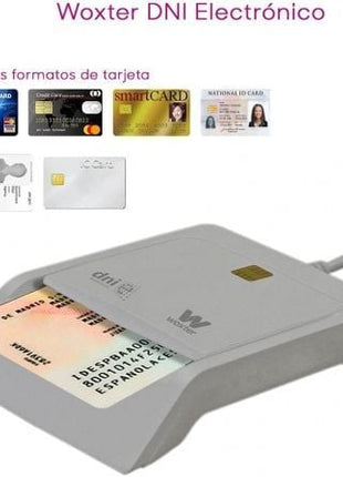 Lector de DNI y Tarjetas Woxter PE26 - 144/ Blanco - Tiensol