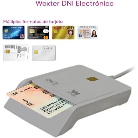 Lector de DNI y Tarjetas Woxter PE26 - 144/ Blanco - Tiensol