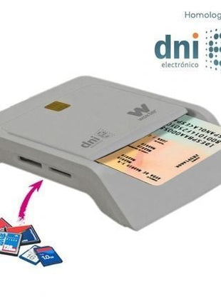 Lector de DNI y Tarjetas Woxter PE26 - 147/ Blanco/ USB 2.0 - Tiensol