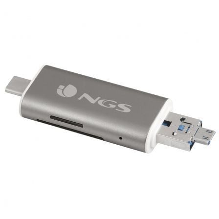 Lector de Tarjetas Externo NGS ALLY READER/ USB 2.0/ USB Tipo - C / Micro USB - Tiensol