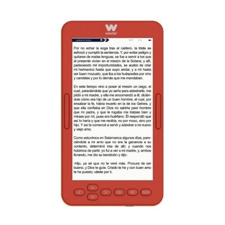 Libro Electrónico Ebook Woxter Scriba 195 S/ 4.7'/ Tinta Electrónica/ Rojo - Tiensol