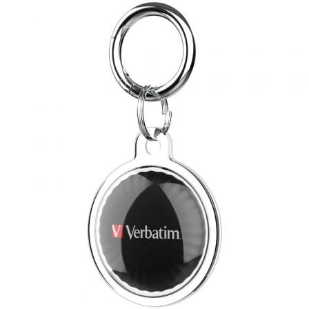 Localizador Verbatim My Finder Coin Bluetooth Tracker MYFC - 01B compatible con Apple/ Incluye Llavero y Pila/ Negro - Tiensol