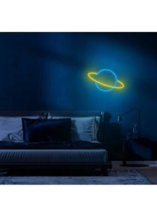 Luz Neon Forever Light Neon LED Saturn Yellow Blue/ Funciona a Pilas y USB - Tiensol