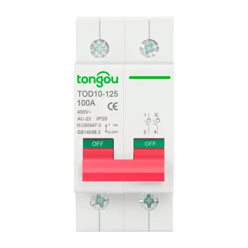 Magnetotermico 2P 400V 100A Tongou TOD10 - 125 - Tiensol
