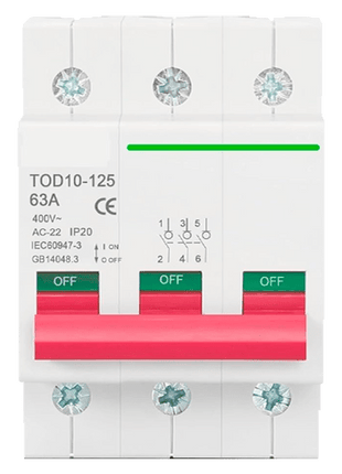 Magnetotermico 3P 400V 100A Tongou TOD10 - 125 - Tiensol