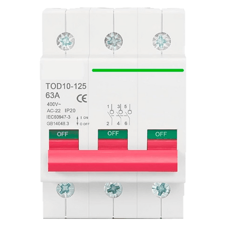 Magnetotermico 3P 400V 100A Tongou TOD10 - 125 - Tiensol