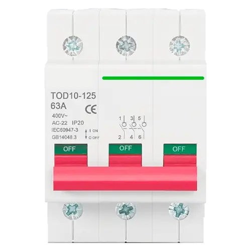 Magnetotermico 3P 400V 100A Tongou TOD10 - 125 - Tiensol